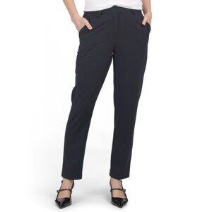 TAHARI ASL New Navy Slim Straight Leg Pants